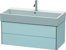 Duravit Waschtischunterbau XSQUARE 397x984x460mm lichtblau seidenmatt