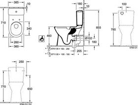 V&B Stand-WC ViCare ti. 360x710mm spülrandl DirectFlush we