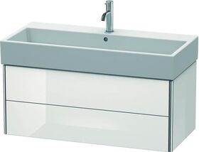 Duravit Waschtischunterbau XSQUARE 397x984x460mm weiß hochglanz