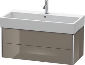 Duravit Waschtischunterbau XSQUARE 397x984x460mm flannel grey hochglanz