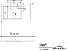 V&B Spiegel SUBWAY 3.0 800x750x47,5mm White Matt