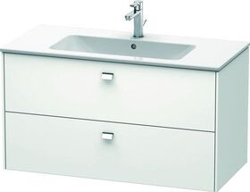 Duravit Waschtischunterbau BRIOSO Griffe chrom 553x1020x479mm weiß matt