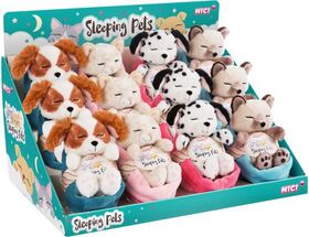 Sleeping Pets 12cm, 4 Designs sort. im D