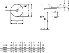 V&B Aufsatzwaschtisch LOOP & FRIENDS mit ÜL d= 420mm stone white C+