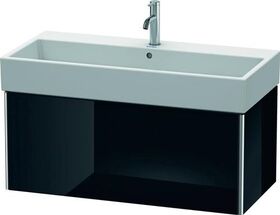 Duravit Waschtischunterbau XSQUARE 397x984x460mm schwarz hochglanz