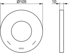 Keuco Wandrosette IXMO f IXMO Vent u Thermostat-Brausemischer v