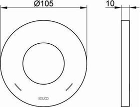 Keuco Wandrosette IXMO f IXMO Vent u Thermostat-Brausemischer s