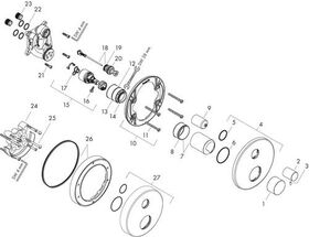 Einhebel-Wannenmischer AXOR UNO AP, Zerogriff stainless steel optic