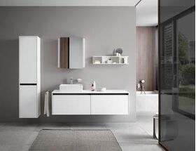 Duravit Waschtischunterbau Ketho.2 1600x459x550mm Be links weiß hochglanz