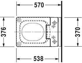 Duravit Wand-WC VERO AIR RIMLESS tief, 370x570mm weiß WG