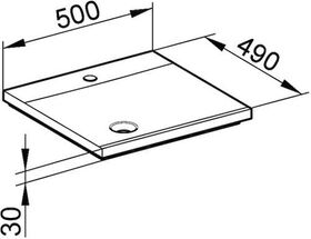 Keuco Mineralguss-WT ROYAL REFLEX 500x30x490mm we alpin m 1L-Boh