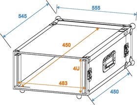 ROADINGER Rack Profi 4HE 45cm