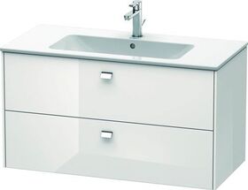 Duravit Waschtischunterbau BRIOSO Griffe chr 553x1020x479mm weiß hochglanz