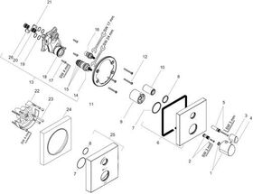 Thermostat AXOR STARCK ORGANIC Unterputz mit Abstellventil chrom