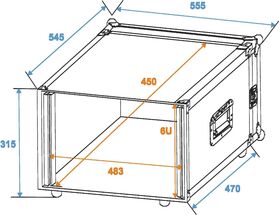 ROADINGER Rack Profi 6HE 45cm