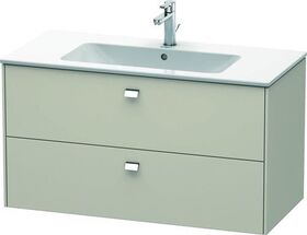 Duravit Waschtischunterbau BRIOSO Griffe chrom 553x1020x479mm taupe matt