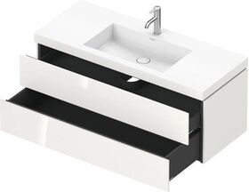 Duravit Waschtischset L-CUBE 1200x480mm 2 Sk 1 HL we hgl ES NB Mi.