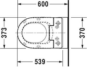 Duravit StdWC ME by Starck BACK-TO-WALL tief, 370x600mm, SensoWash weiß WG