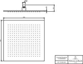 V&B Regenbrause UNIVERSAL SHOWERS 350x350x56mm Deckenm ec bru nickel matt