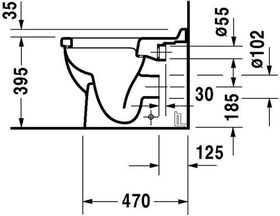 Duravit Stand-WC STARCK 3 tief 360x560mm Abgang waagerecht weiß WG