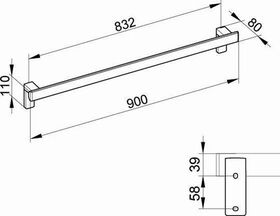 Keuco Haltegriff AXESS silber-eloxiert 900mm