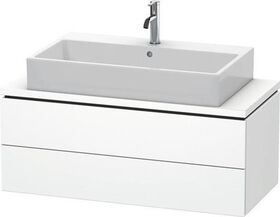 Duravit Waschtischunterbau L-CUBE 1020x477mm 2 Schubk we ma ES NB mitte