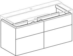 Geberit Waschtischunterschrank XENO² 1174x530x462mm Lack hochglänzend/weiß