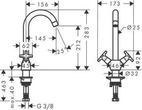 HG 2-Gr LOGIS CLASSIC Spültischarmatur DN 15 chrom