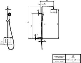 V&B Duschsystem UNIVERSAL SHOWERS 278x576x1096mm chrom