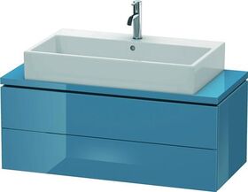 Duravit Konsolenunterschrank L-CUBE 400x1020x477mm stone blue hochglanz