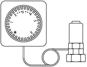 OV Thermostat Uni FH m Fverst. weiß Kapillarrohr 2000mm