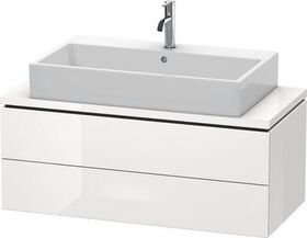 Duravit Waschtischunterbau L-CUBE 1020x477mm 2 Schubk we hgl La ES Ah Mi.