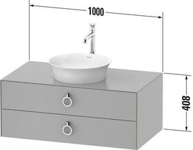 Duravit Waschtischunterbau WHITE TULIP 1000x550mm 2 Schubk No we sdm ES NB Mi.