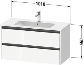 Duravit Waschtischunterbau Ketho.2 1010x550x480mm weiß matt