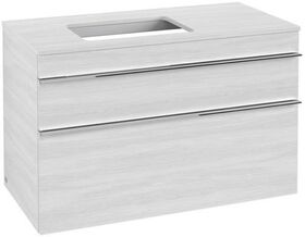 V&B Waschtischunterschrank VENTICELLO 957x606x502mm Griff chr White Wood