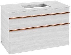 V&B Waschtischunterschrank VENTICELLO 957x606x502mm Griff Copper White Wood