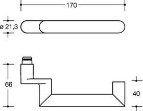 Rosettengrt.162PBR01.640 PA 92m PZ TS 38,1-48,0mm HEWI