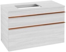 V&B Waschtischunterschrank VENTICELLO 957x606x502mm Griff Copper White Wood