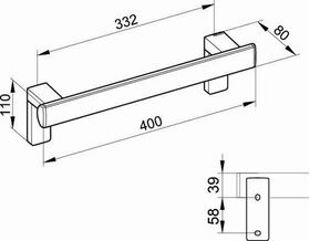 Keuco Haltegriff AXESS silber-eloxiert 400mm