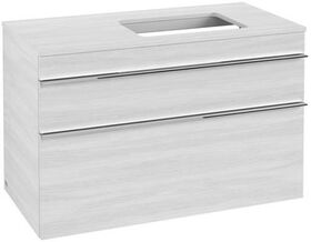 V&B Waschtischunterschrank VENTICELLO 957x606x502mm Griff chr White Wood