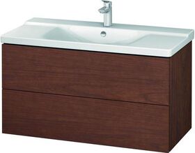 Duravit Waschtischunterbau L-CUBE 1020x481x555mm amerikanisch nussbaum