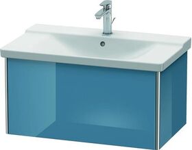 Duravit Waschtischunterbau XSQUARE 405x810x473mm stone blue hochglanz