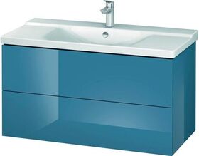 Duravit Waschtischunterbau L-CUBE 1020x481x555mm stone blue hochglanz