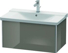 Duravit Waschtischunterbau XSQUARE 405x810x473mm flannel grey hochglanz