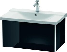 Duravit Waschtischunterbau XSQUARE 405x810x473mm schwarz hochglanz