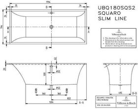 V&B Whirlpoolsystem SQUARO Slim Line A COM m Multip Trio Tech. Pos 2 we