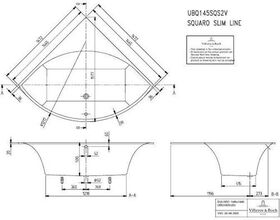 V&B Whirlpoolsystem SQUARO Slim Line Hydropool Entry Tech. Pos 1 we