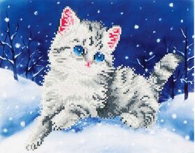 DIAMOND DOTZ Katze im Schnee 35,5x27,9 c