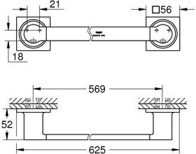 Grohe Badetuchhalter ALLURE 625mm wa sun gebü