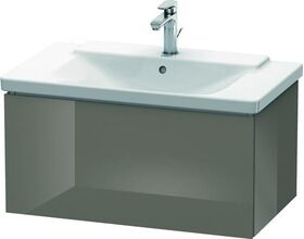 Duravit Waschtischunterbau L-CUBE 820x481x405mm flannel grey hochglanz